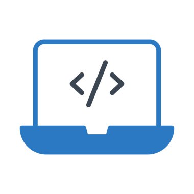 kodlama glyph renk vektör simgesi