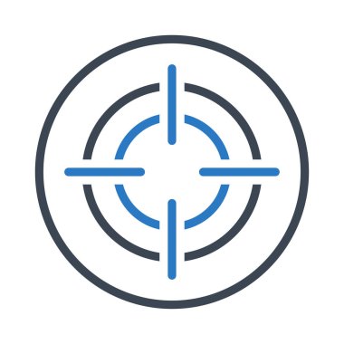 hedef glyph renk vektör simgesi