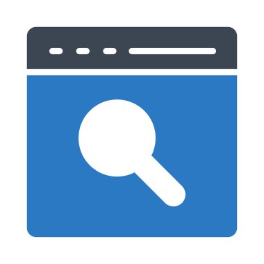 Arama glif renk vektör simgesi