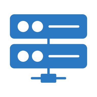 veritabanı glyph renk vektör simgesi