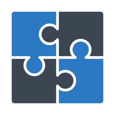 jigsaw glyph renk vektör simgesi