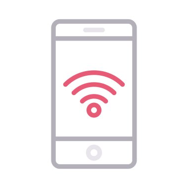 Wifi renk çizgisi vektör simgesi