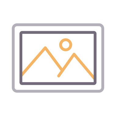 fotoğraf renk çizgi vektör simgesi