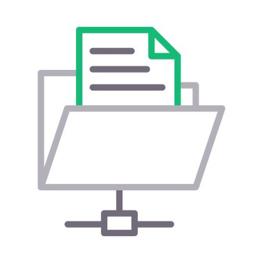 folder colour line vector icon
