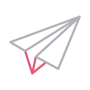 kağıt düzlem renkli çizgi vektör simgesi