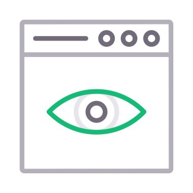 web sayfası renkli çizgi vektör simgesi