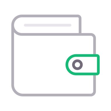 çanta renk çizgi vektör simgesi