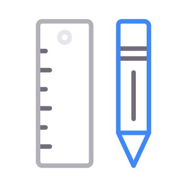 kalem renk çizgisi vektör simgesi