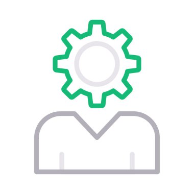 avatar renk çizgisi vektör simgesi