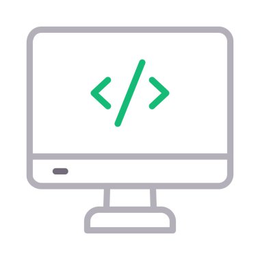 programlama renk çizgisi vektör simgesi