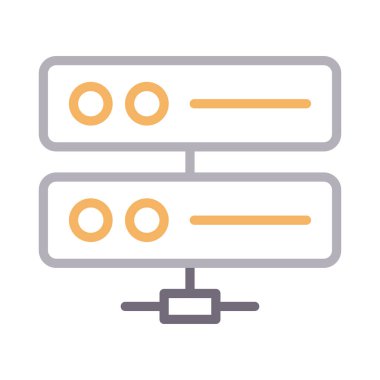 veritabanı renk çizgisi vektör simgesi