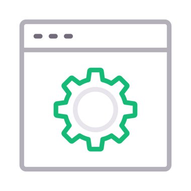 web sayfası renkli çizgi vektör simgesi