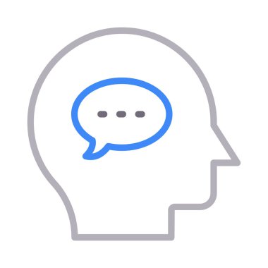 zihin renk çizgisi vektör simgesi