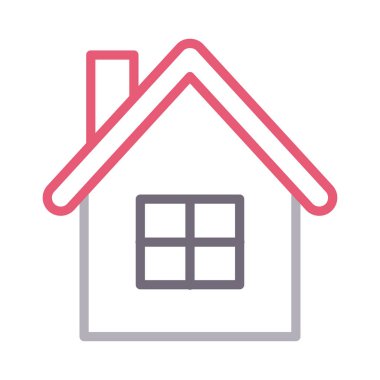 ev rengi çizgi vektör simgesi