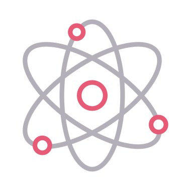 atom renk çizgisi vektör simgesi