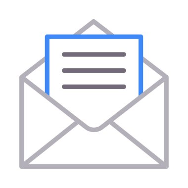 e-posta renk çizgisi vektör simgesi