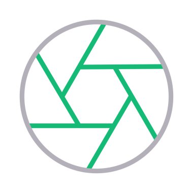 kamera renk çizgisi vektör simgesi