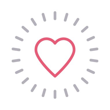 favori renk çizgisi vektör simgesi