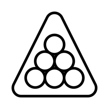 snooker ince çizgi vektör simgesi