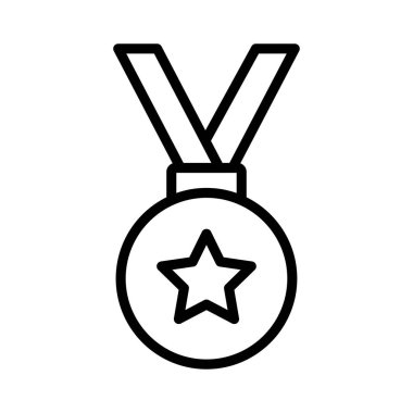 rozet ince çizgi vektör simgesi