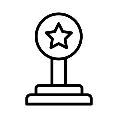 kazanan ince çizgi vektör simgesi