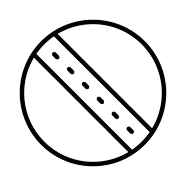 kriket ince çizgi vektör simgesi