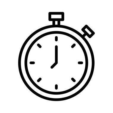 Kronometre ince çizgi vektör simgesi