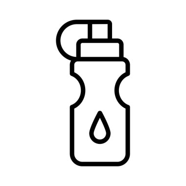 şişe ince çizgi vektör simgesi