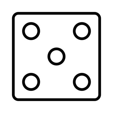 ludo ince çizgi vektör simgesi