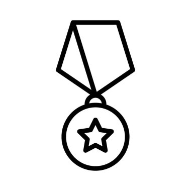 rozet ince çizgi vektör simgesi