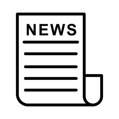 kağıt ince çizgi vektör simgesi