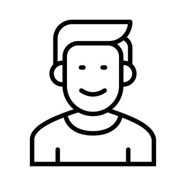 boy ince çizgi vektör simgesi