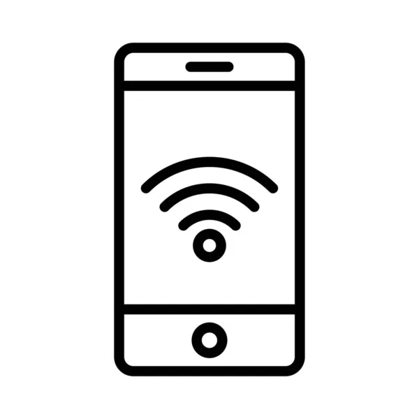 Wifi Dun Lijn Vector Pictogram — Stockvector