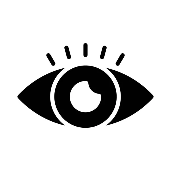 Eye Glyph Plat Vector Pictogram — Stockvector