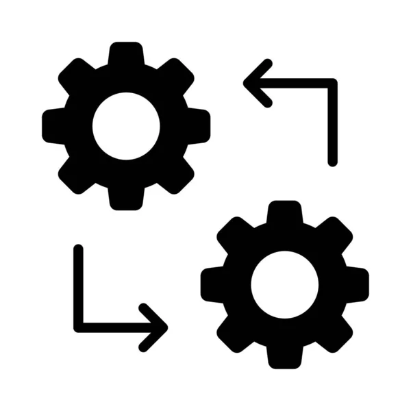 Transferencia Icono Vector Plano Glifo — Vector de stock