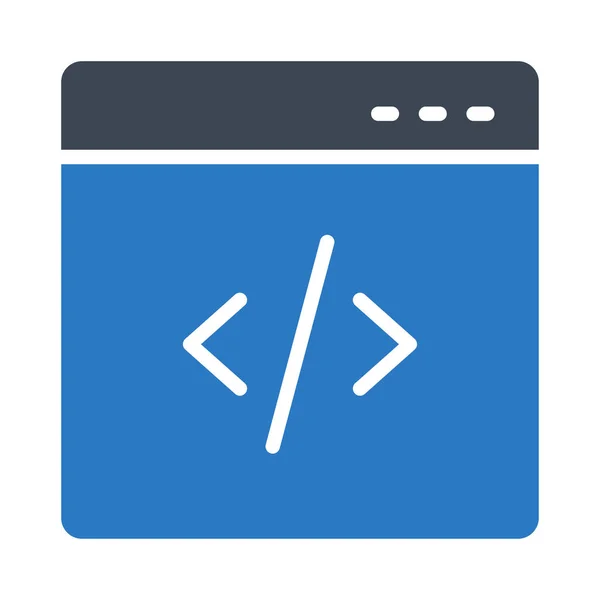 Programmierung Von Glyphen Farbvektorsymbol — Stockvektor