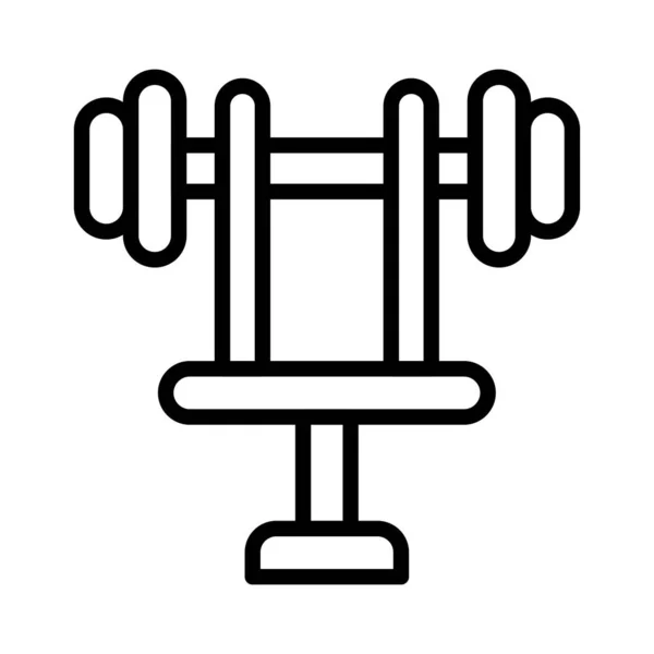 Gym Dun Lijn Vector Pictogram — Stockvector