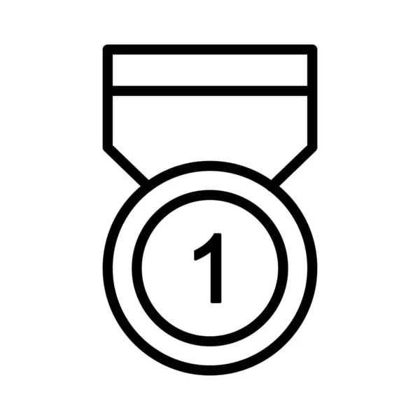 Medal Thin Line Vector Icon — Stock Vector