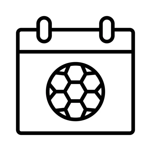 Icône Vectorielle Ligne Mince Football — Image vectorielle