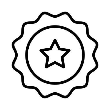 madalya ince çizgi vektör simgesi