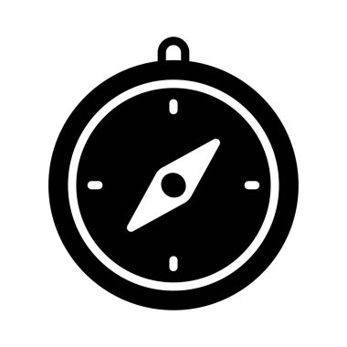 navigasyon glyph düz vektör simgesi