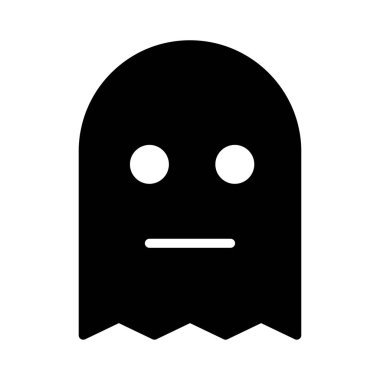 hayalet glyph düz vektör simgesi