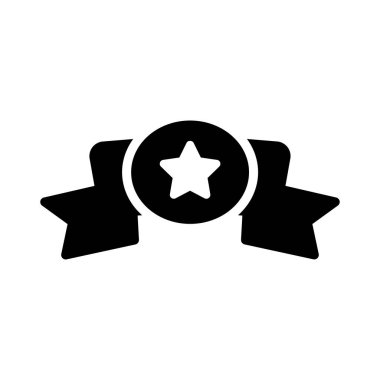 kazanan glyph düz vektör simgesi