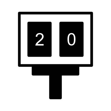 hedef glyph düz vektör simgesi