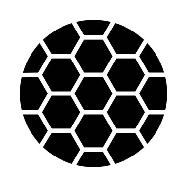 Düz futbol glif simge vektör