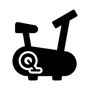 egzersiz glyph düz vektör simgesi