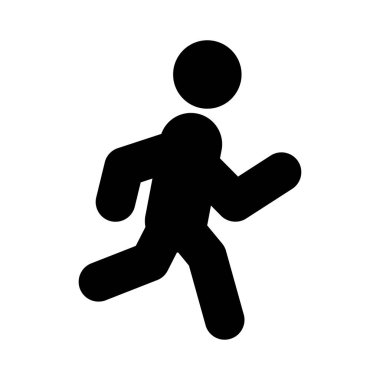 spor glyph düz vektör simgesi