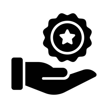 bakım glyph düz vektör simgesi