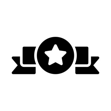 kazanan glyph düz vektör simgesi