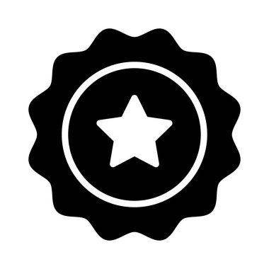 madalya glyph düz vektör simgesi